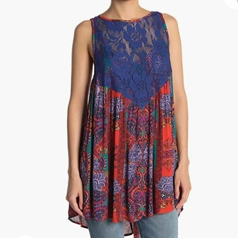 Free people count me in trapeze tunic top